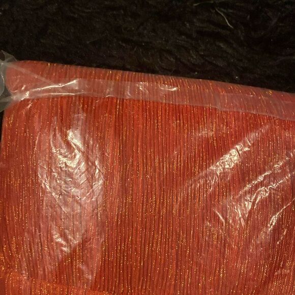 NWT Baltic Born Arizona Shimmer Midi Sunset Orange Shimmer Long Sleeve Dress - Picture 6 of 6